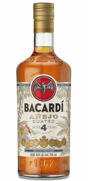 Bacardí 4YO Añejo Cuatro Rum 700ml