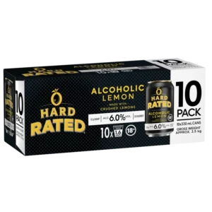 Hard Rated Lemon Low Sugar 6% 10 Pack Cans 330ml