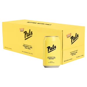 Pals Vodka Pineapple Lime & Soda 5% 10 Pack Cans 330ml